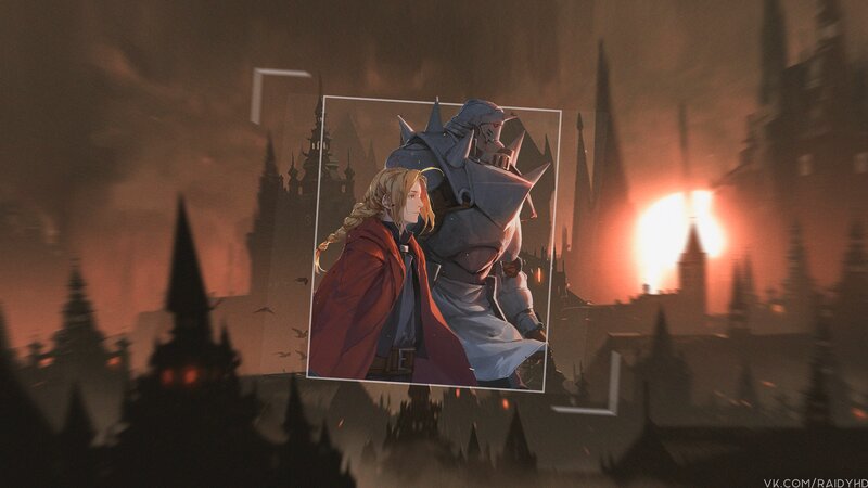 Two Characters in Red and Metal