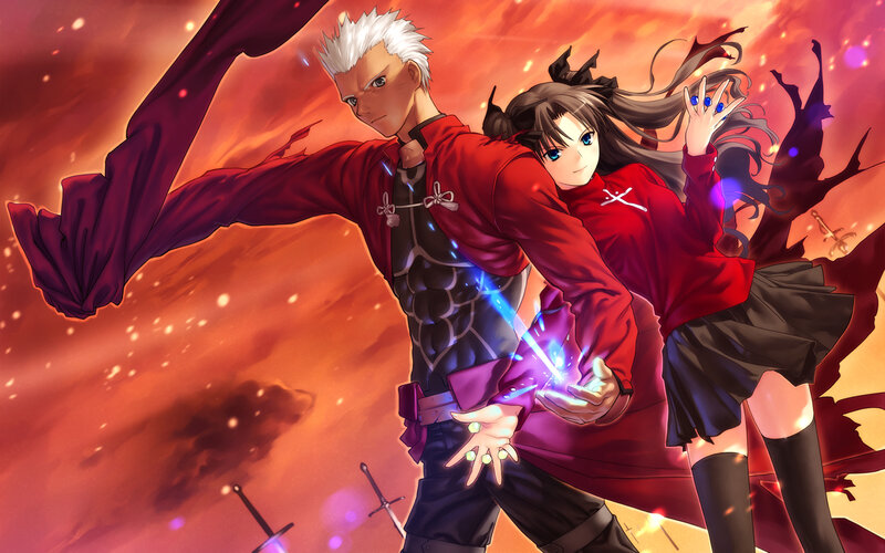 Two Characters in Red Coats — Dramatic, Anime