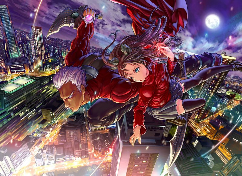 Two Characters in Red — Dramatic