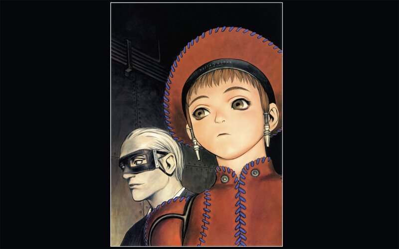 Two Characters in Red Outfits — Dramatic