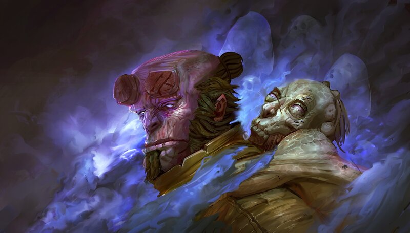 Two Characters in Smoke — Purple