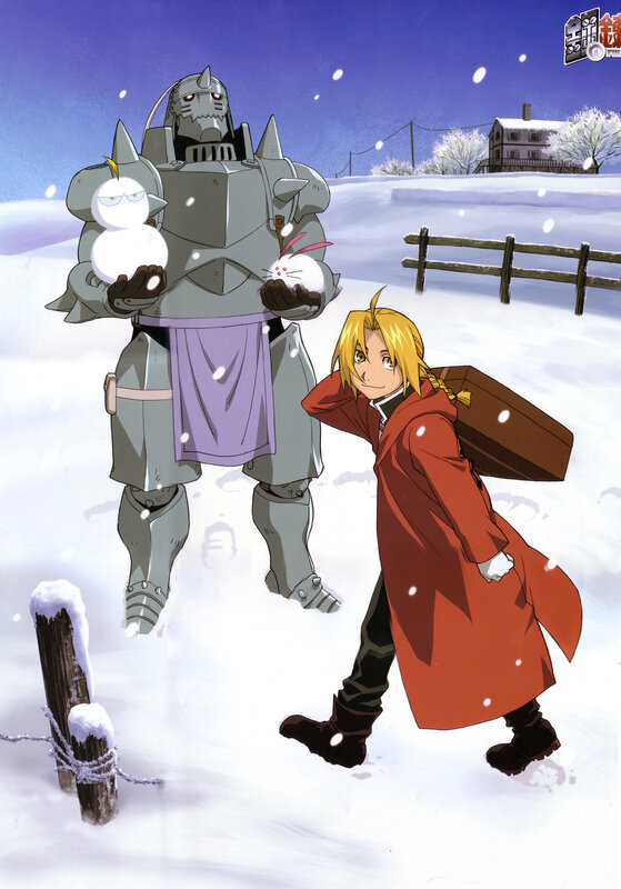 Two Characters in Snow — White, Peaceful, Winter