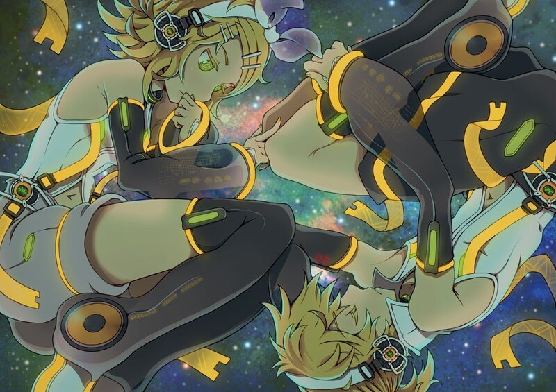 Two characters in space