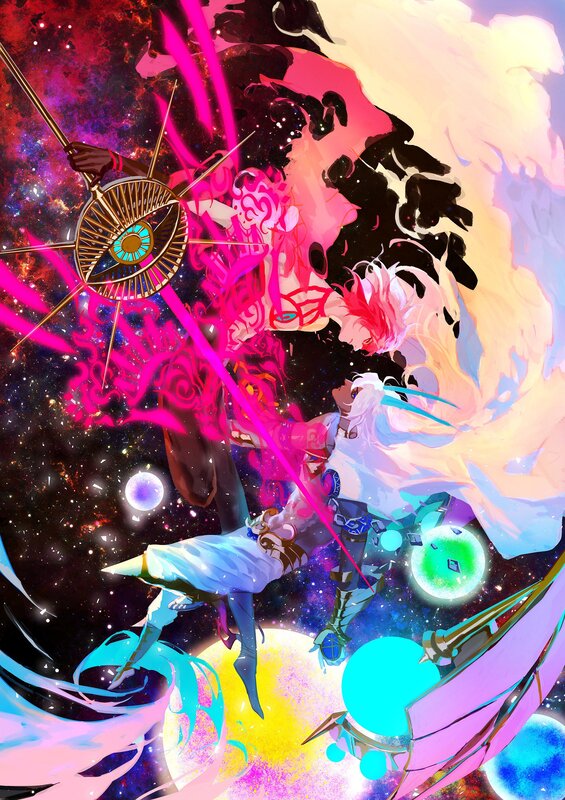 Two Characters in Space — Pink