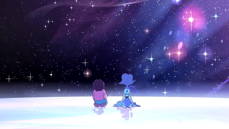 Two Characters in Space — Purple, Serene