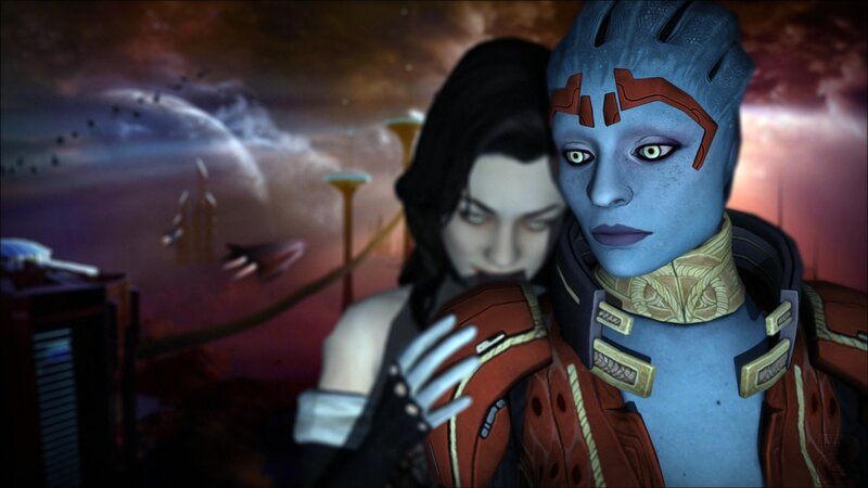 two characters in space
