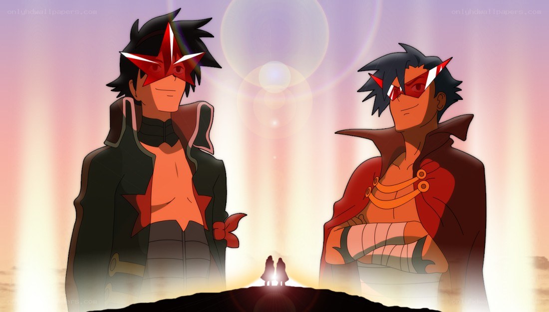 Two characters in star masks