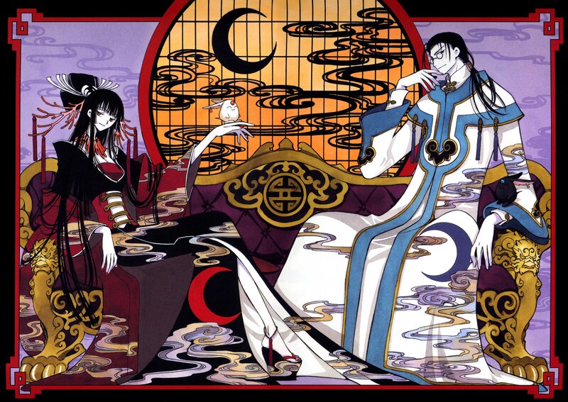 Two characters in traditional attire