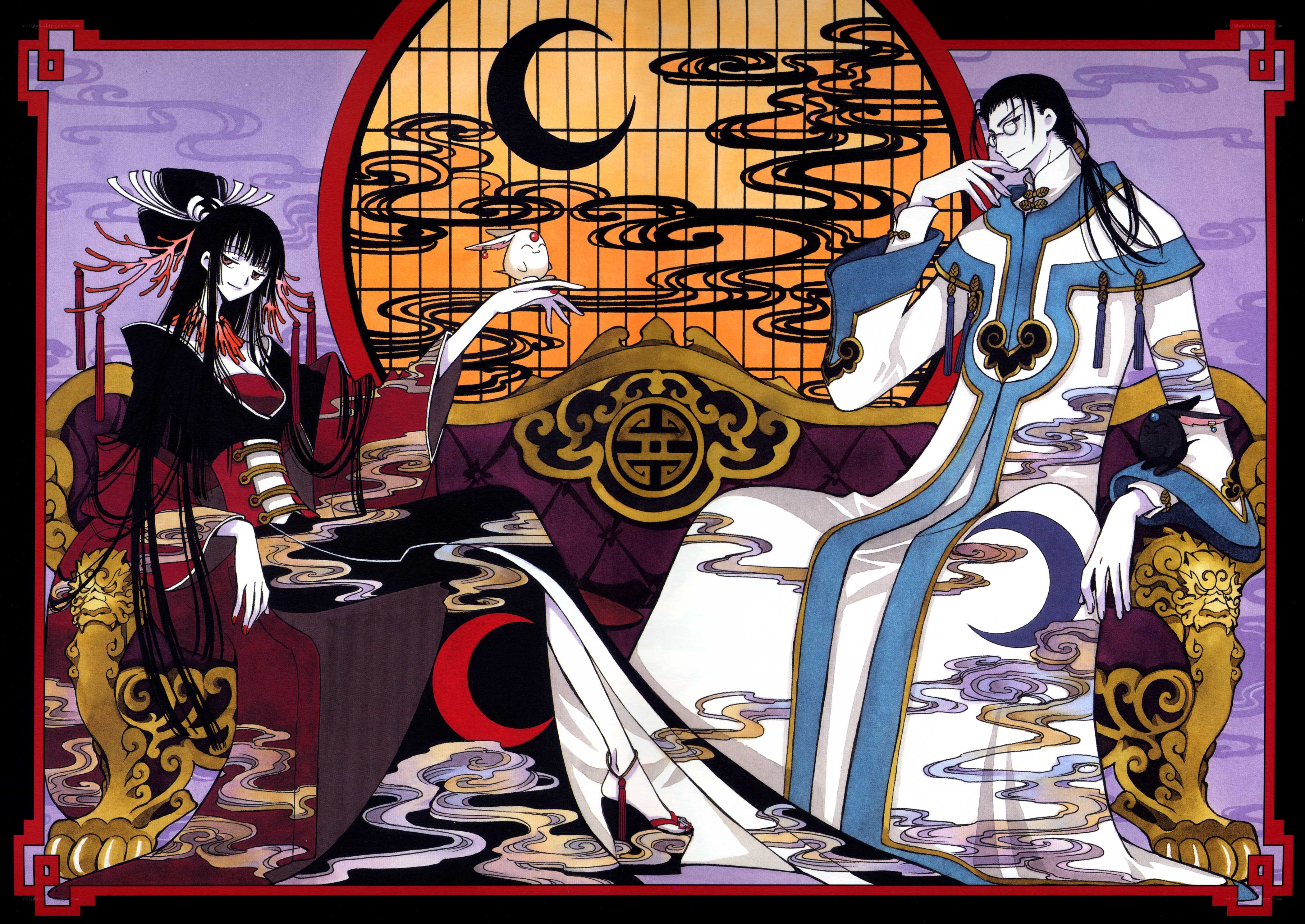 Two characters in traditional attire