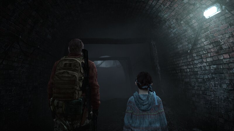 Two Characters in Tunnel