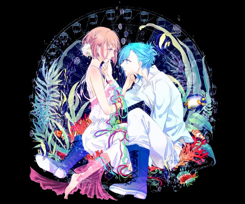 Two Characters in Underwater Scene