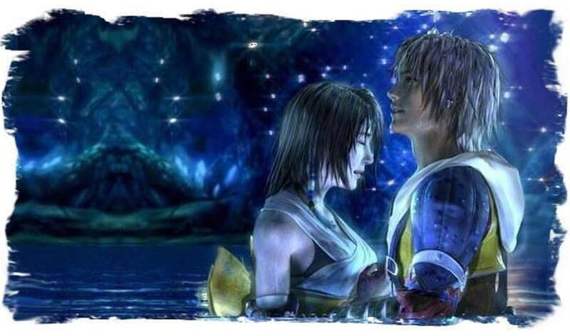 Two Characters in Water — Blue, Dramatic, Night