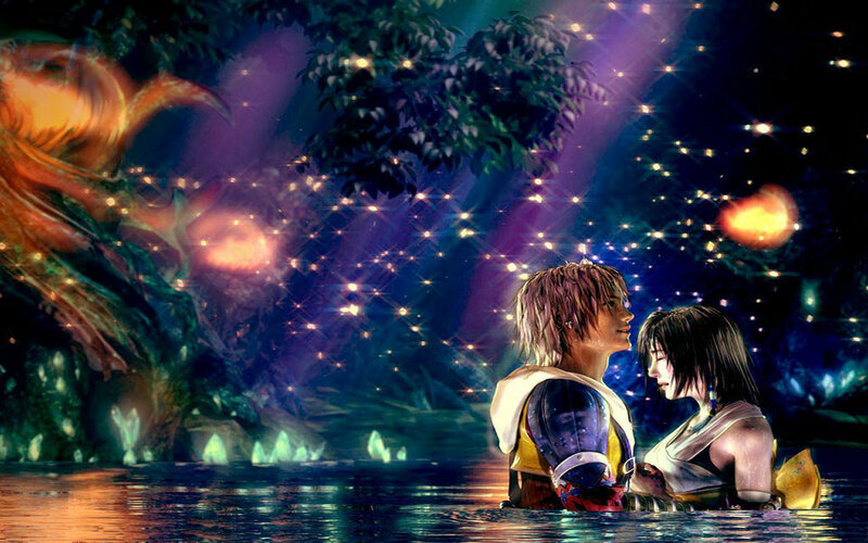 Two Characters in Water — Purple