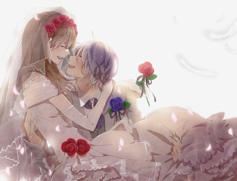 Two Characters in Wedding Attire