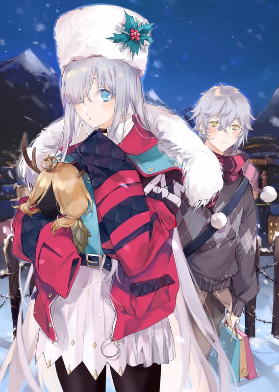 Two Characters in Winter — Blue, Calm