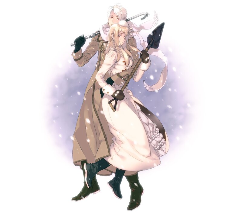 Two Characters in Winter — White