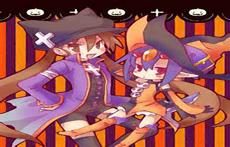 Two Characters in Witch Hats