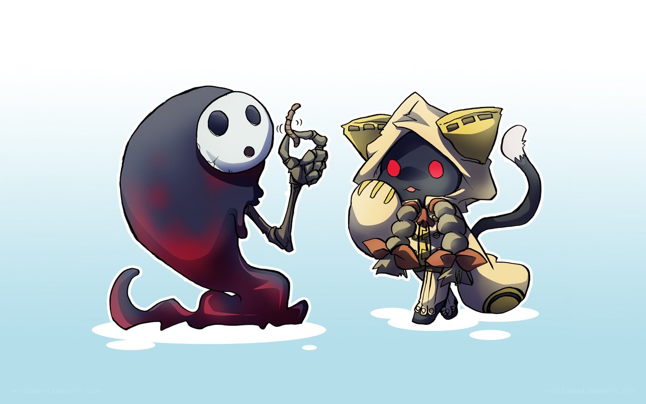 Two characters interacting