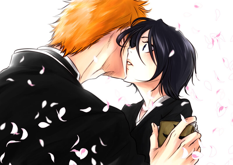 Two Characters Kissing — Black, Romantic