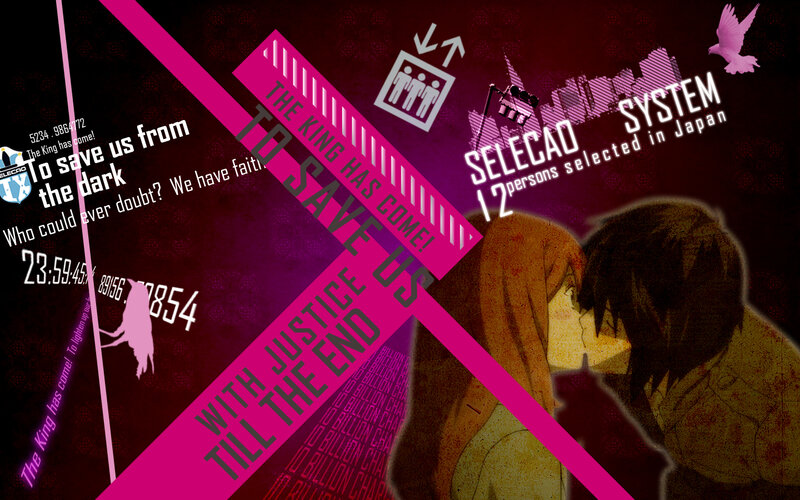 Two Characters Kissing — Magenta
