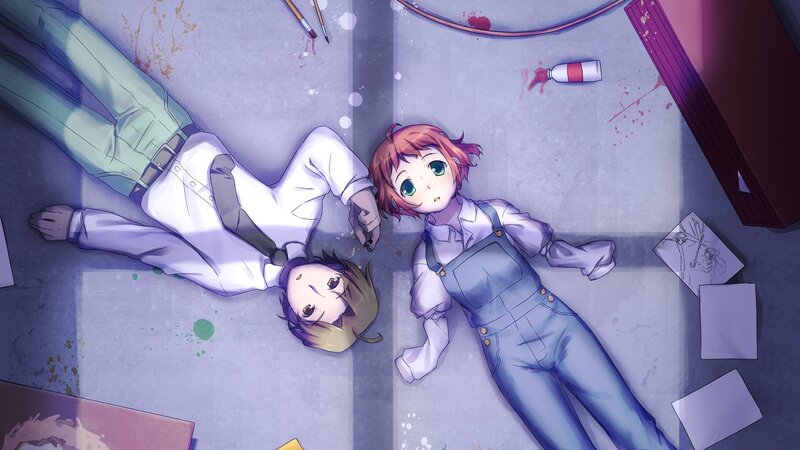 Two Characters Lying on Floor