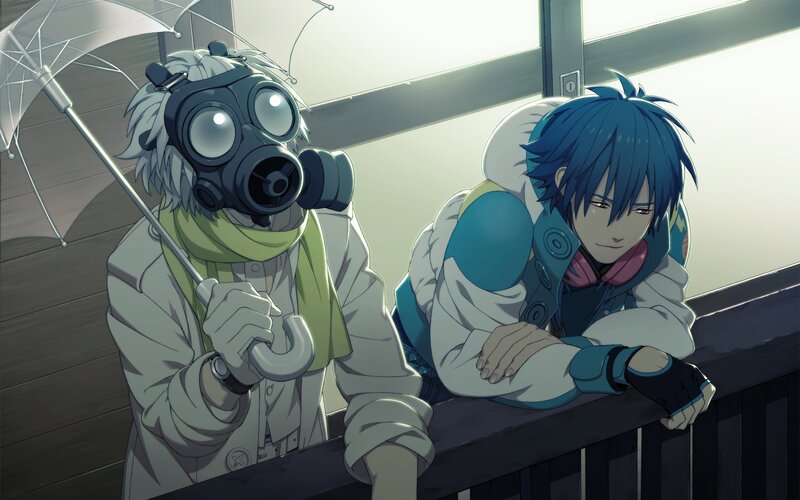 Two characters on a balcony