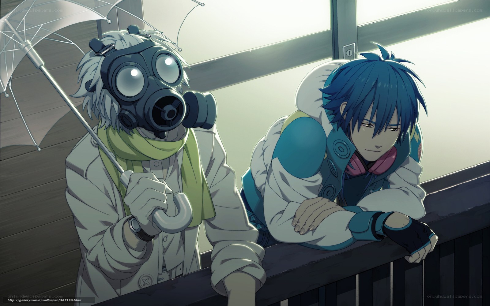 Two characters on a balcony