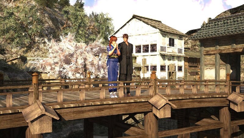 Two Characters on a Bridge — Brown