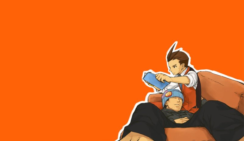 Two characters on a couch