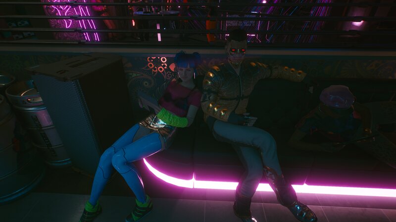 Two Characters on a Couch — Purple