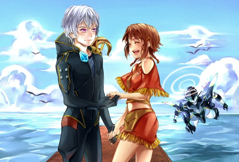 Two Characters on a Dock