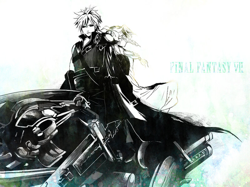 Two Characters on a Motorcycle — Black