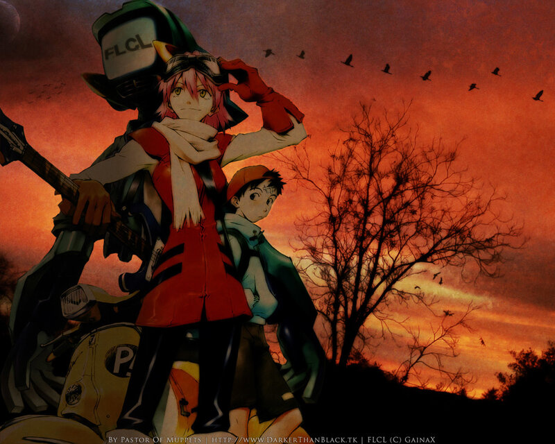 Two Characters on a Motorcycle — Orange