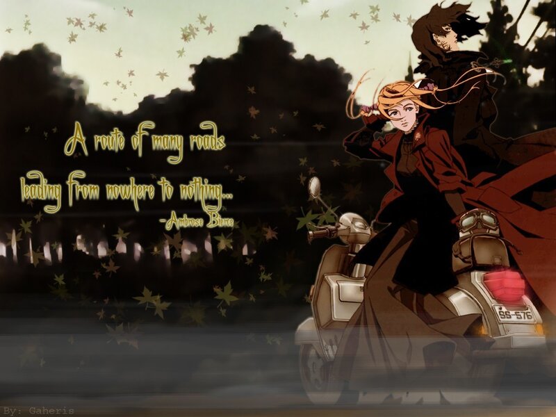 Two Characters on a Scooter — Brown