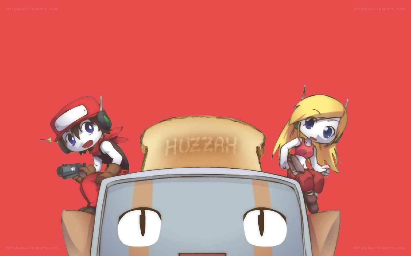 Two characters on a vehicle