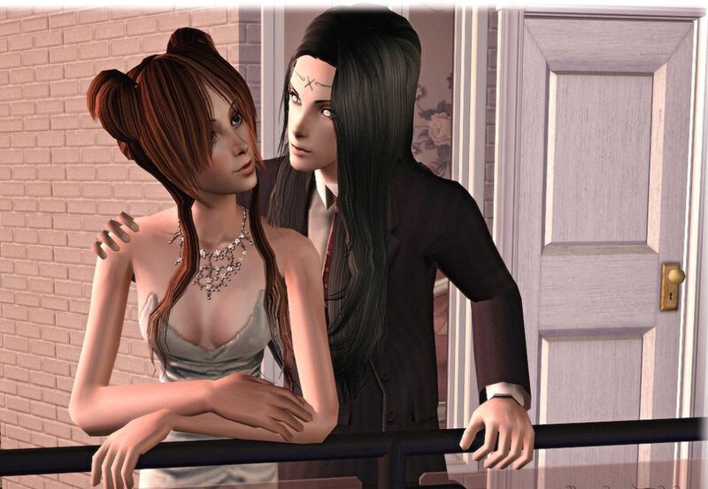 Two Characters on Balcony