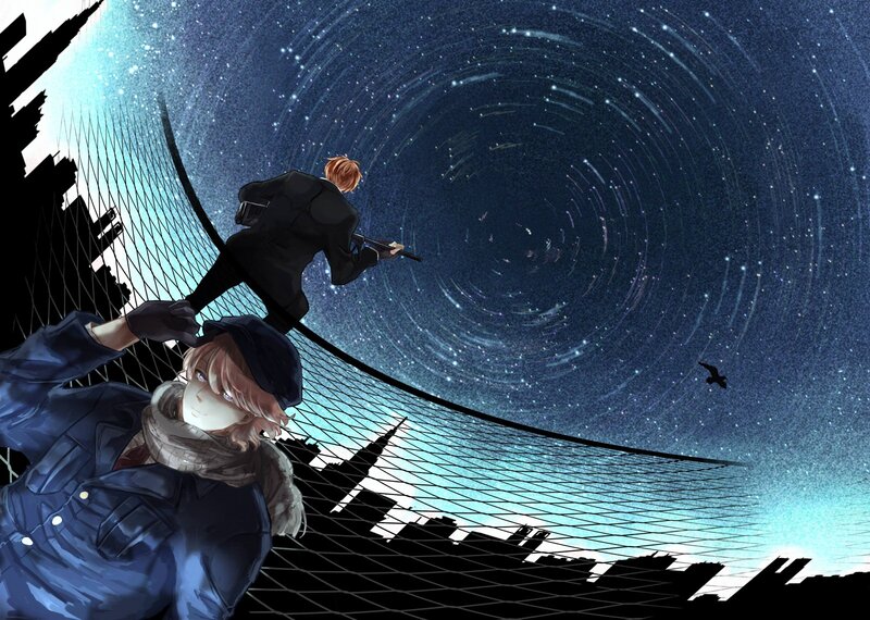Two Characters on Bridge