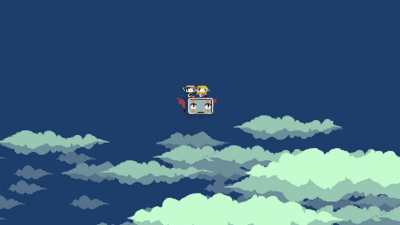 Two Characters on Flying Device