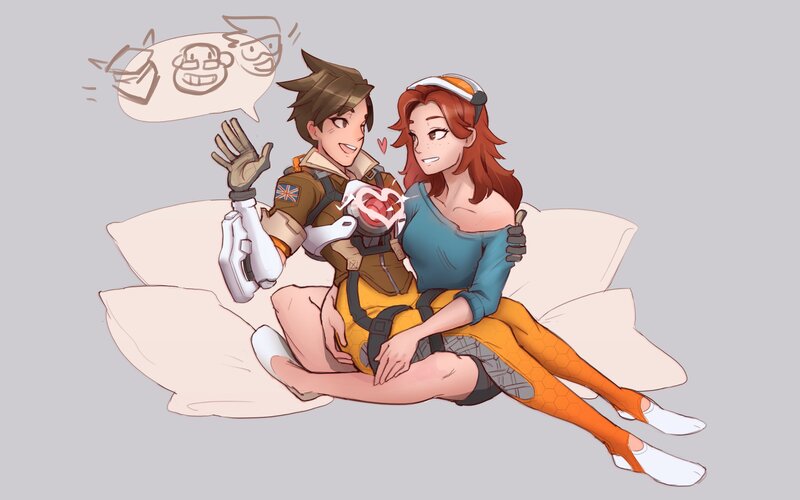 Two Characters on Pillows