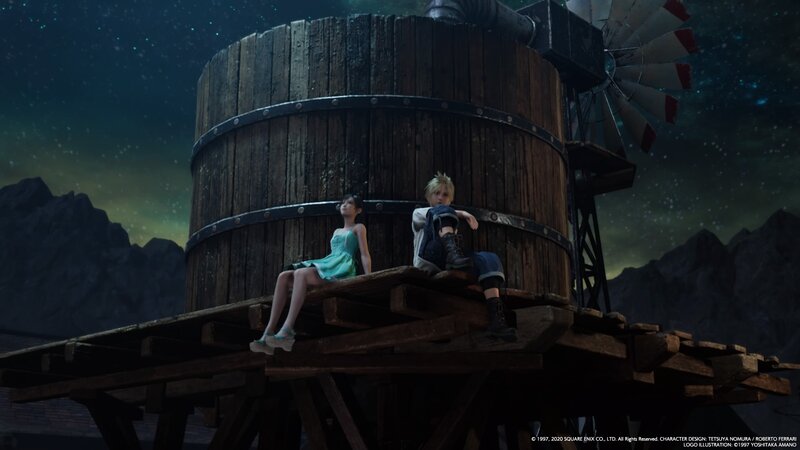 Two Characters on Platform — Dark Blue