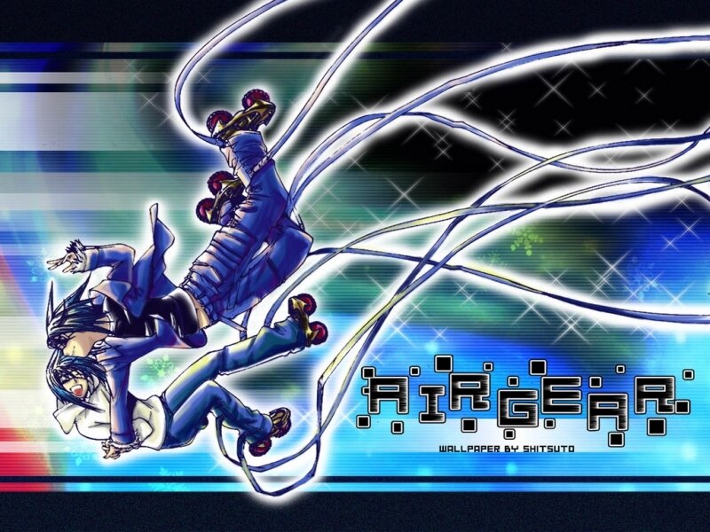 Two Characters on Roller Skates