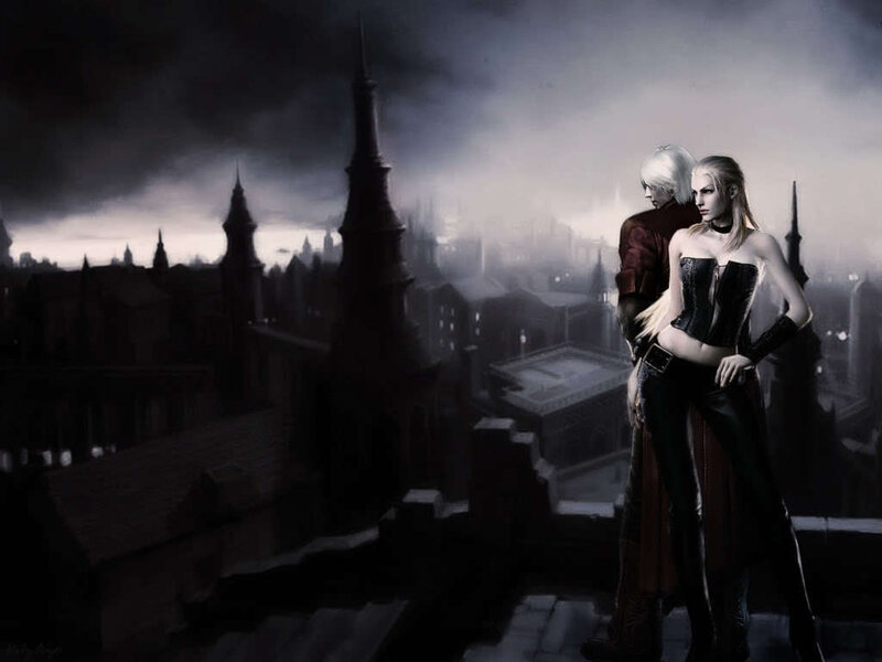 Two Characters on Rooftop