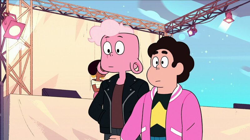 Two Characters on Stage — Pink