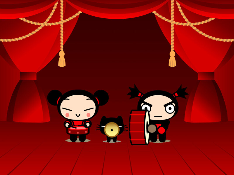 Two Characters on Stage