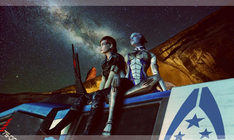 Two Characters on Vehicle — Blue