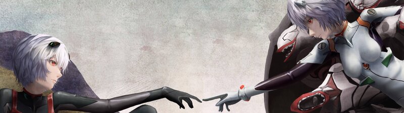 Two Characters Reaching — Gray