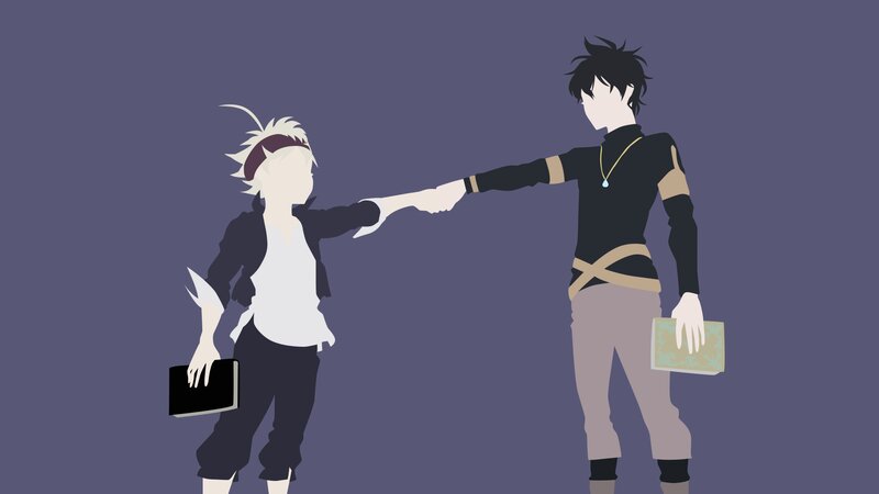 Two Characters Shaking Hands