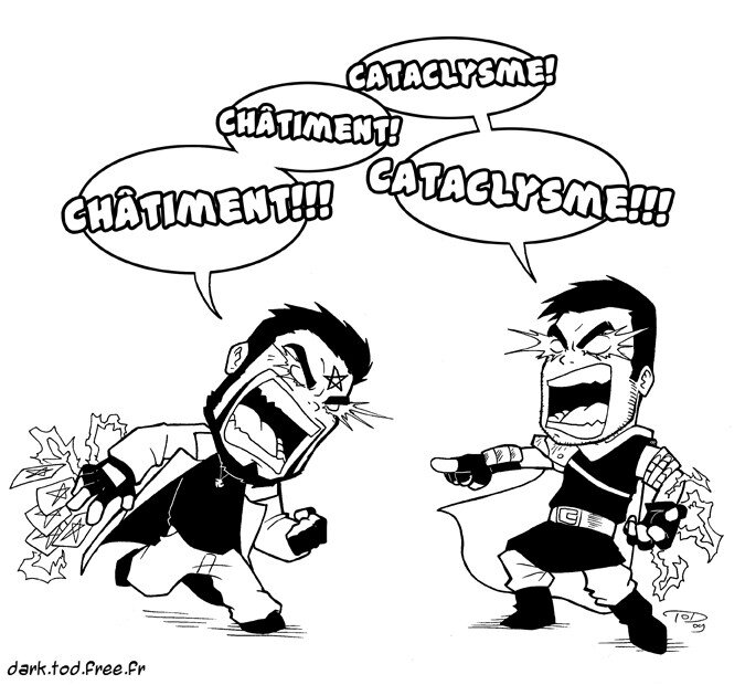 Two Characters Shouting
