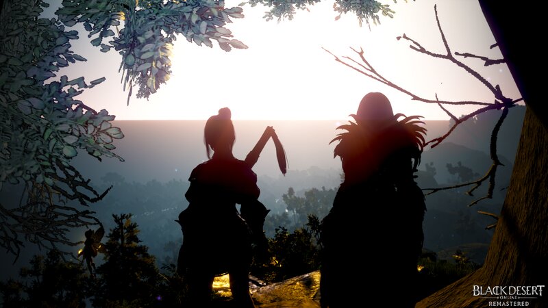 Two Characters Silhouetted