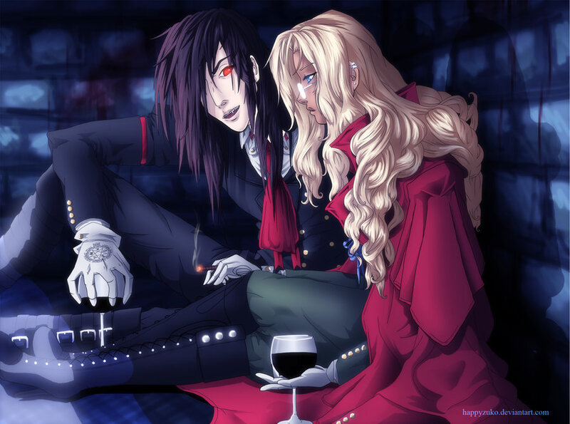 Two Characters Sitting — Blue
